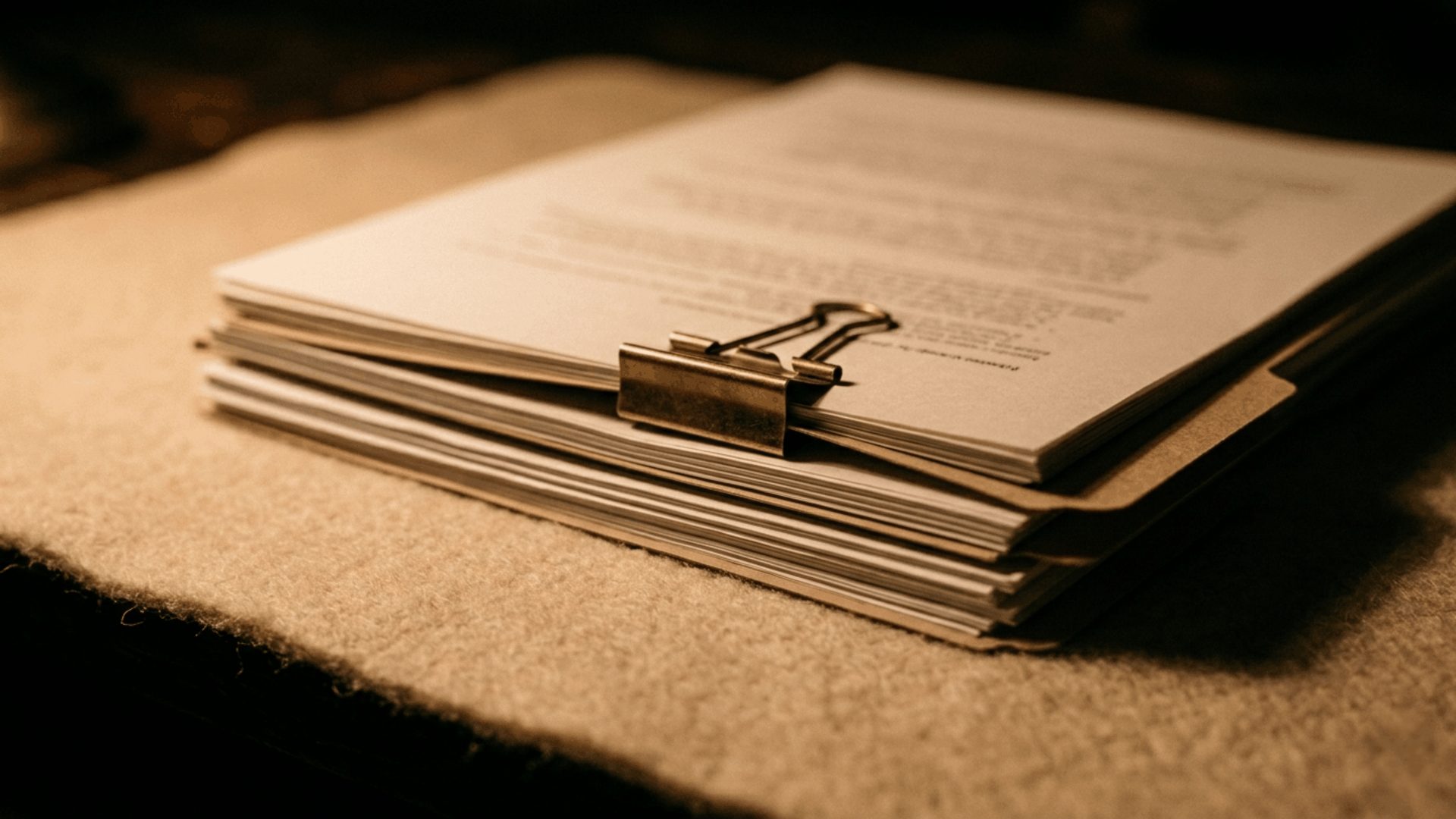 Organized business documents ready for due diligence